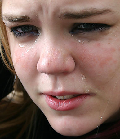 Portrait of girl crying